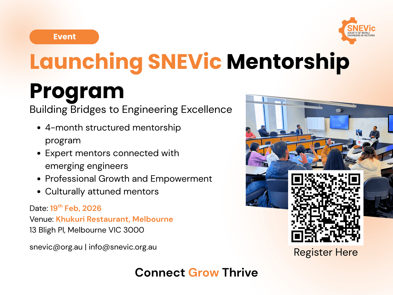 Launching SNEVic Mentoring Program